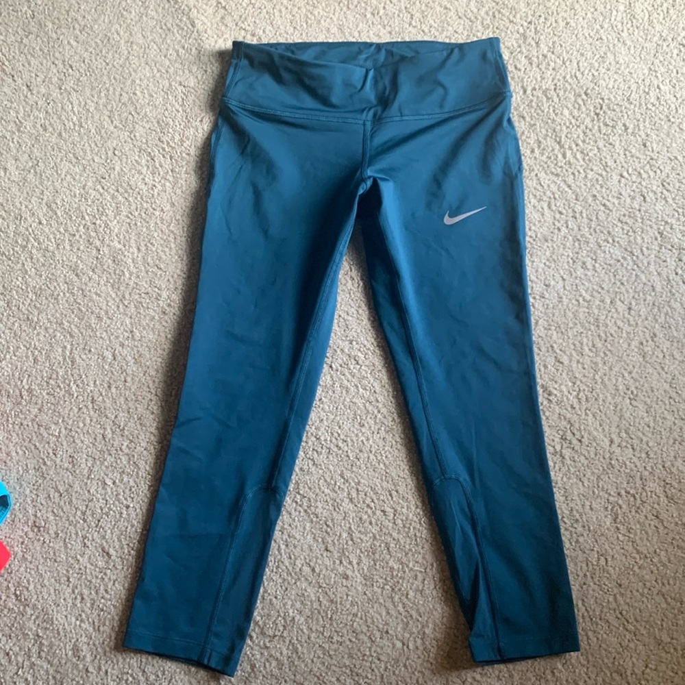 Blue Dri fit Nike athletic leggings